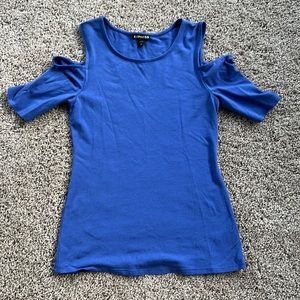 small cut out shoulder shirt from express